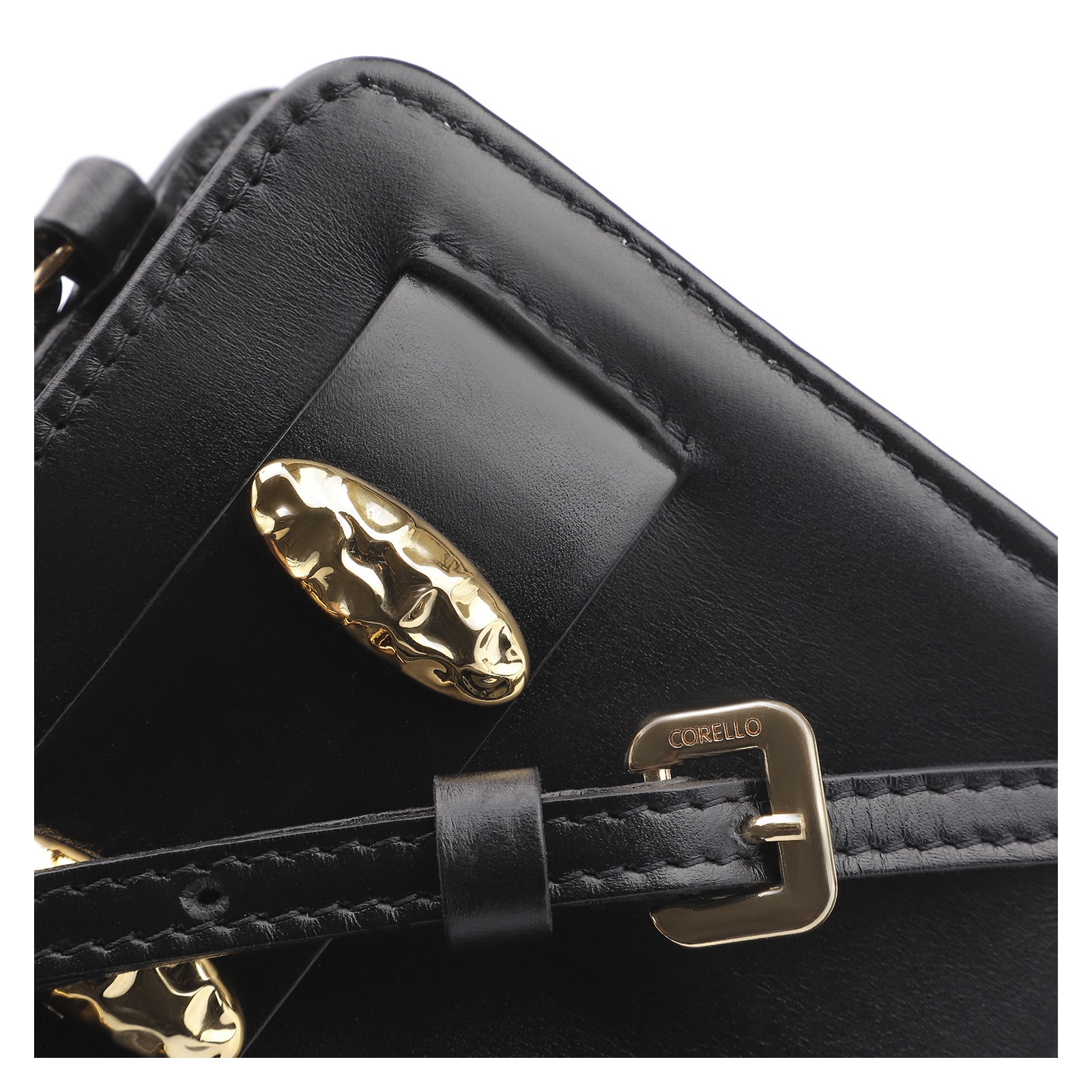 Bolsa Transversal Couro Preto