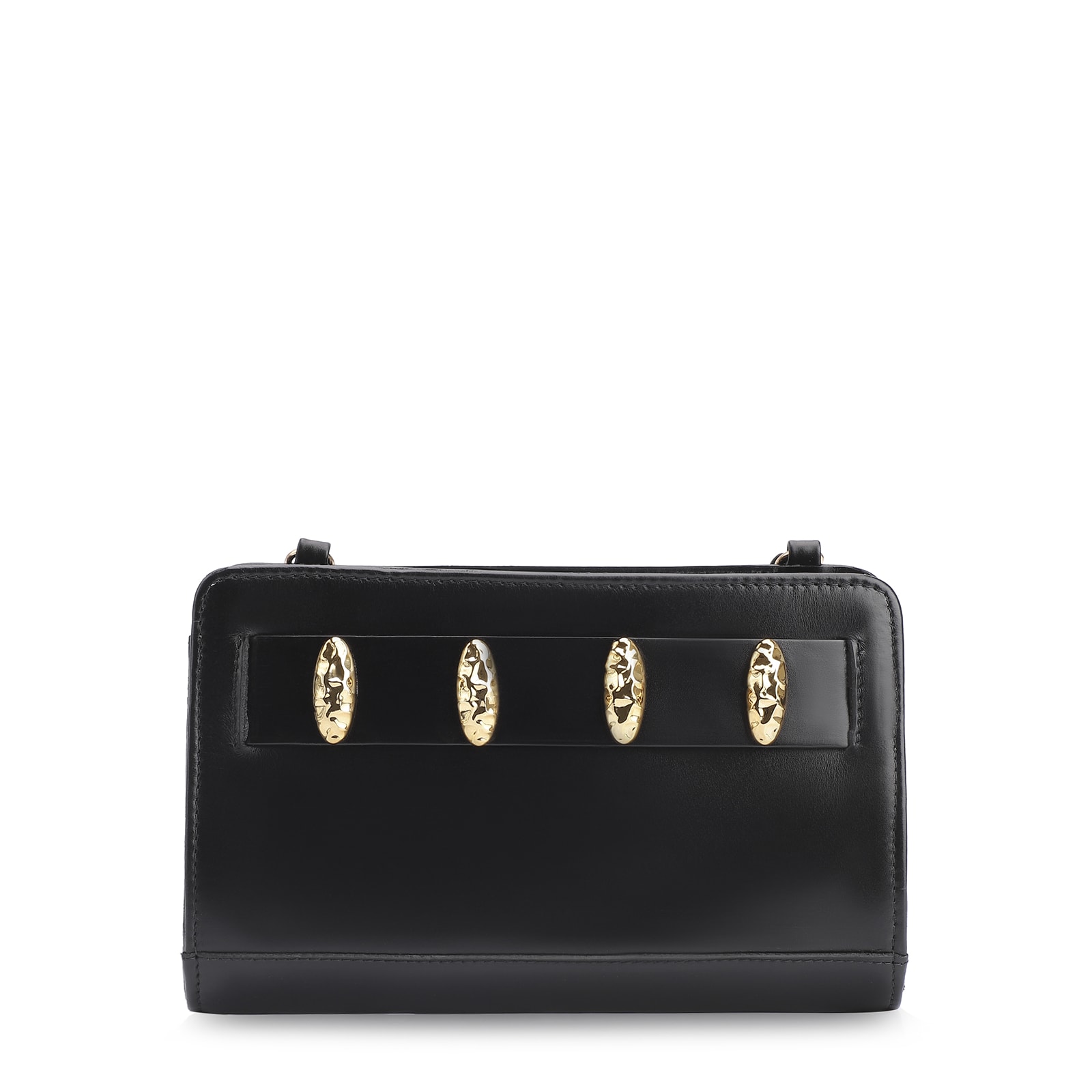 Bolsa Transversal Couro Preto