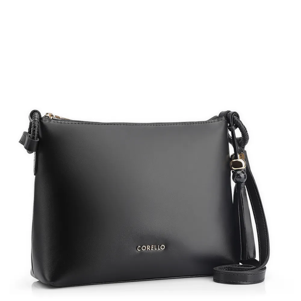 Bolsa Transversal Couro Preto - imagem 2