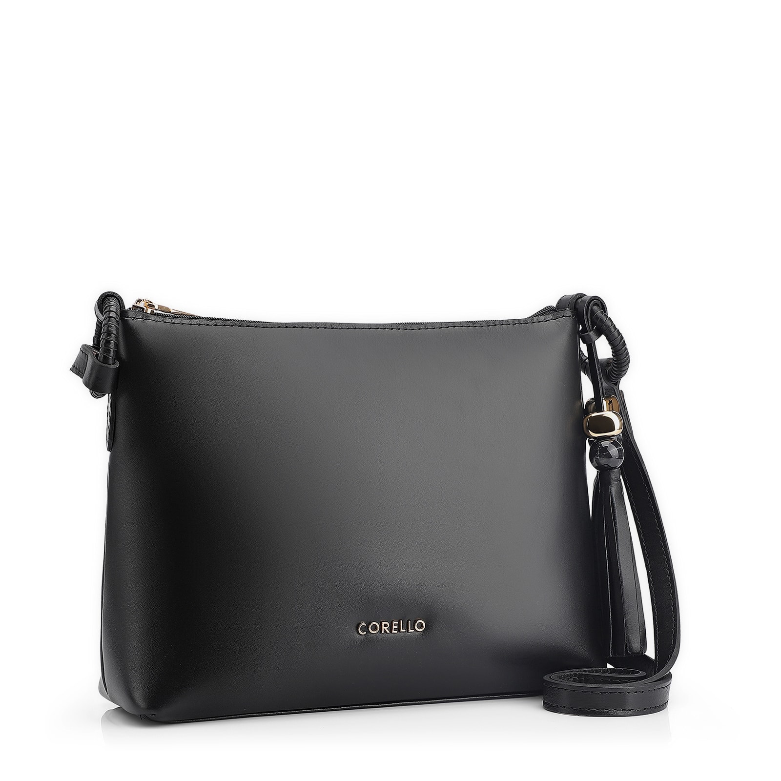 Bolsa Transversal Couro Preto