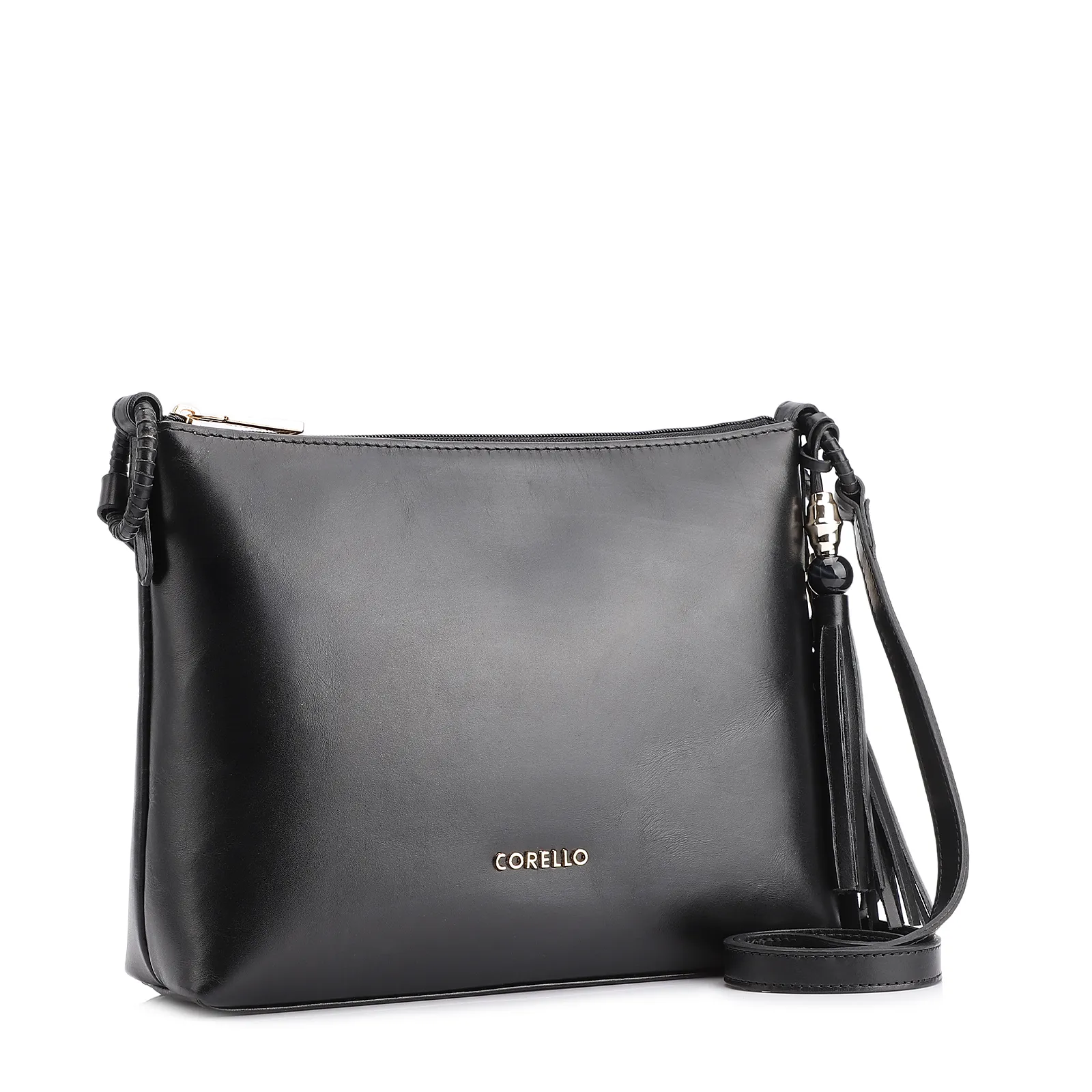 Bolsa Transversal Couro Preto