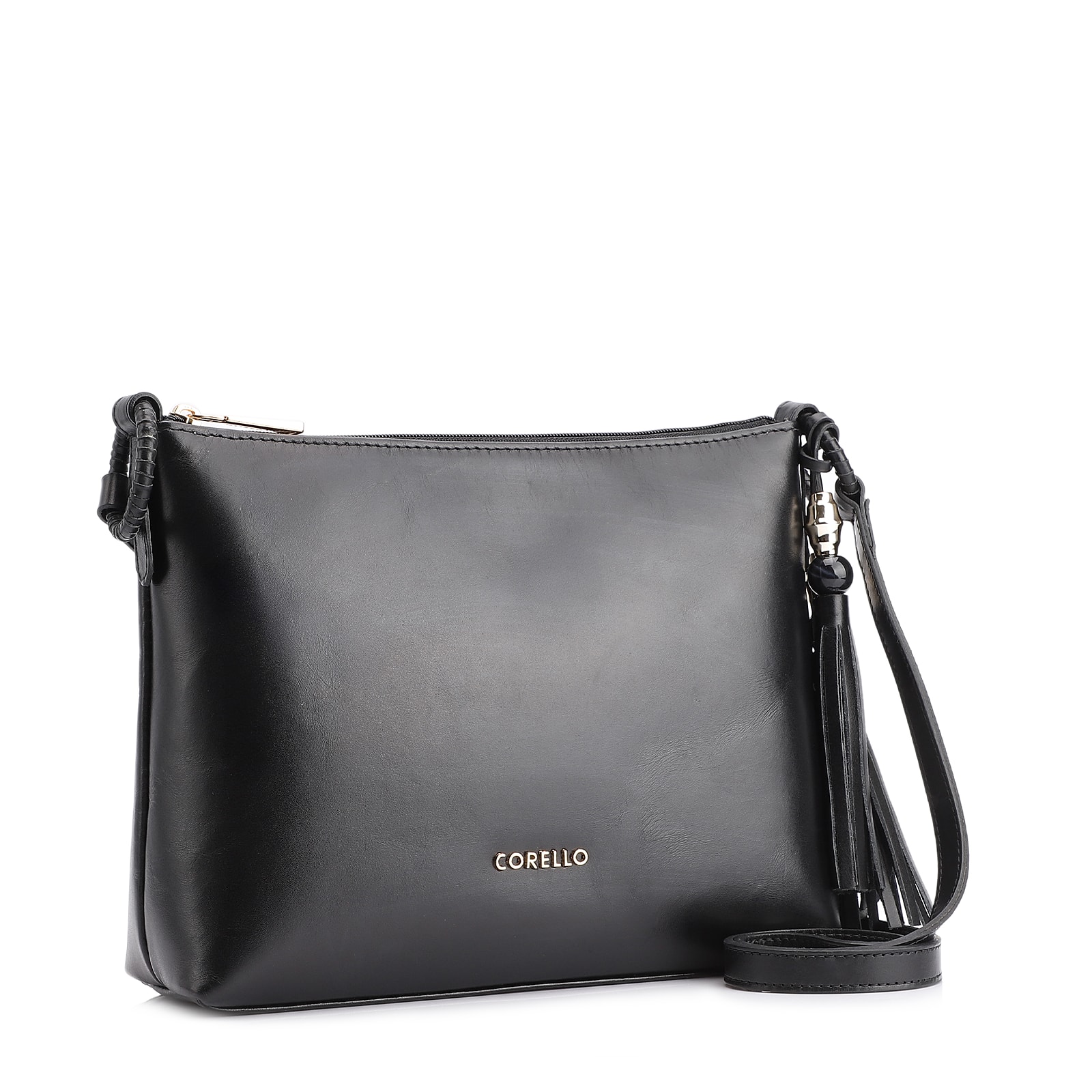 Bolsa Transversal Couro Preto
