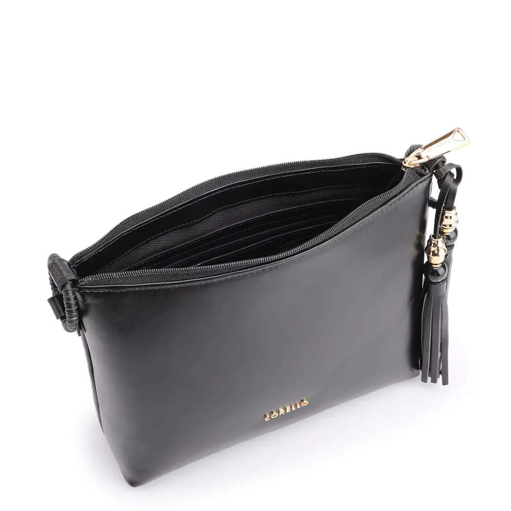 Bolsa Transversal Couro Preto - imagem 4