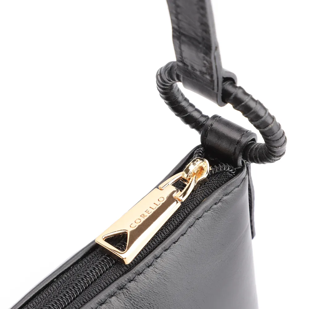 Bolsa Transversal Couro Preto - imagem 5