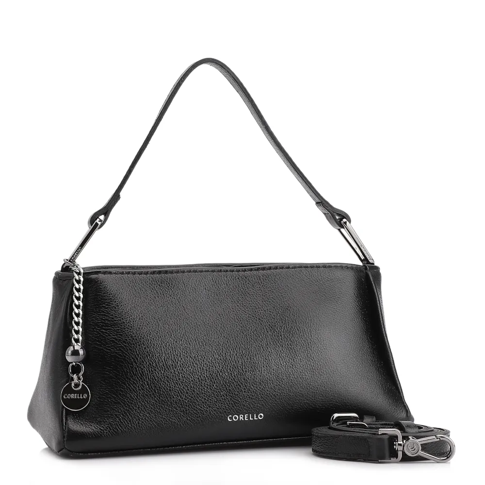 Bolsa Transversal Couro Preto - imagem 2