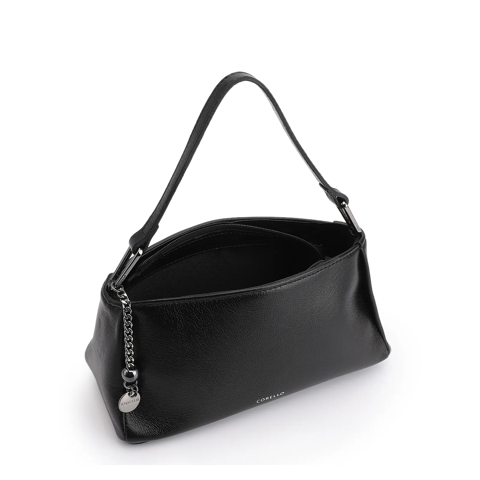 Bolsa Transversal Couro Preto
