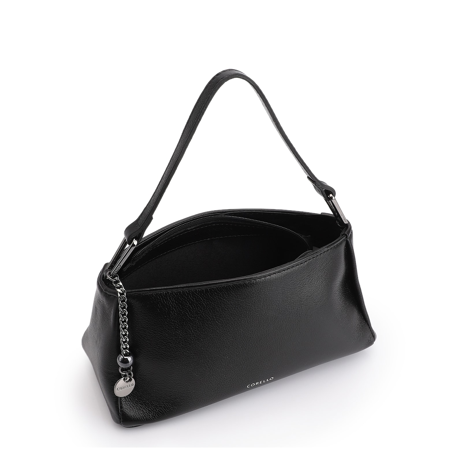 Bolsa Transversal Couro Preto