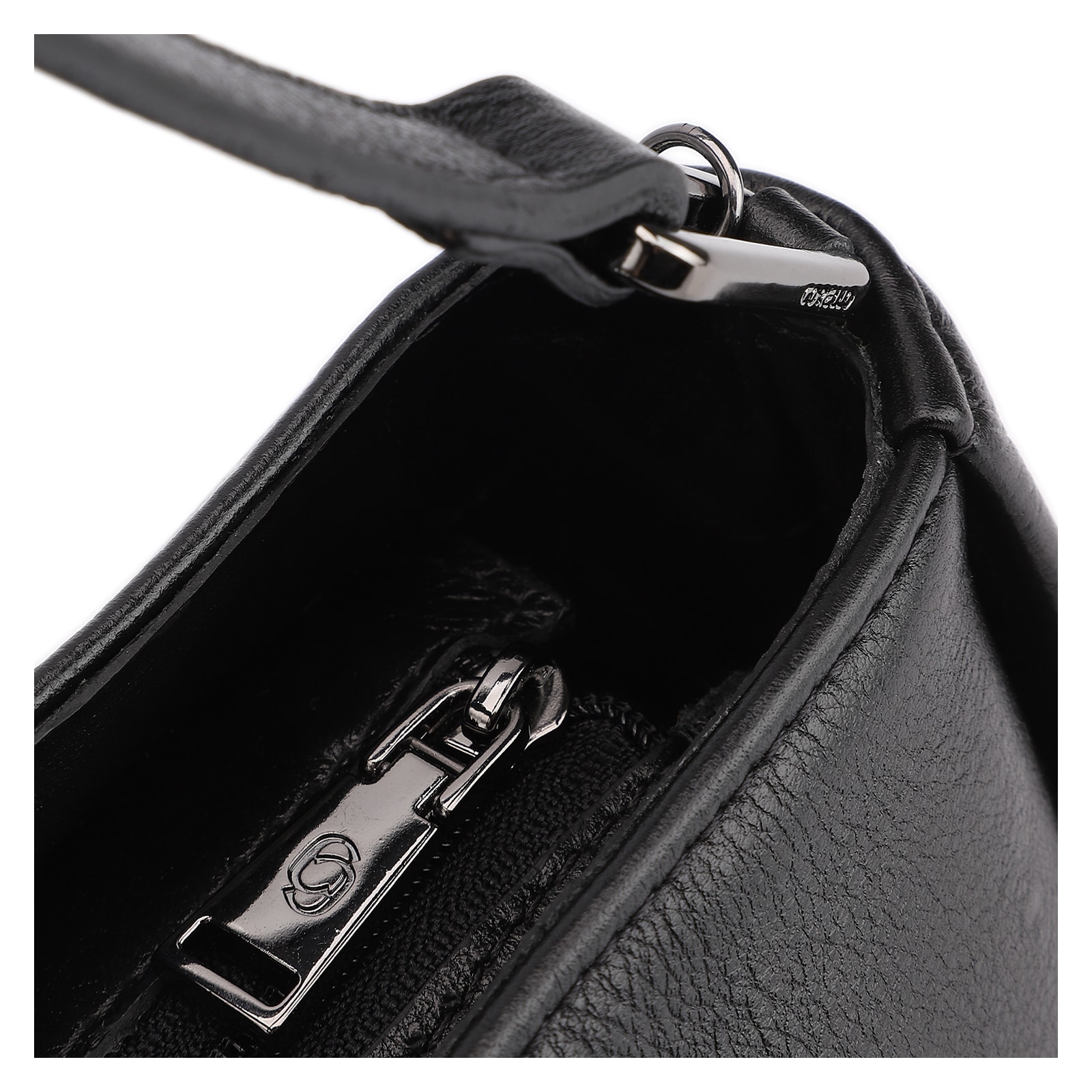 Bolsa Transversal Couro Preto
