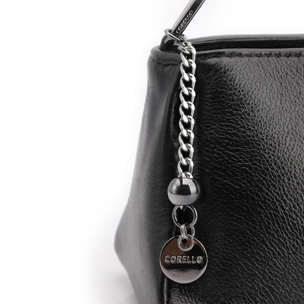 Bolsa Transversal Couro Preto - imagem 7