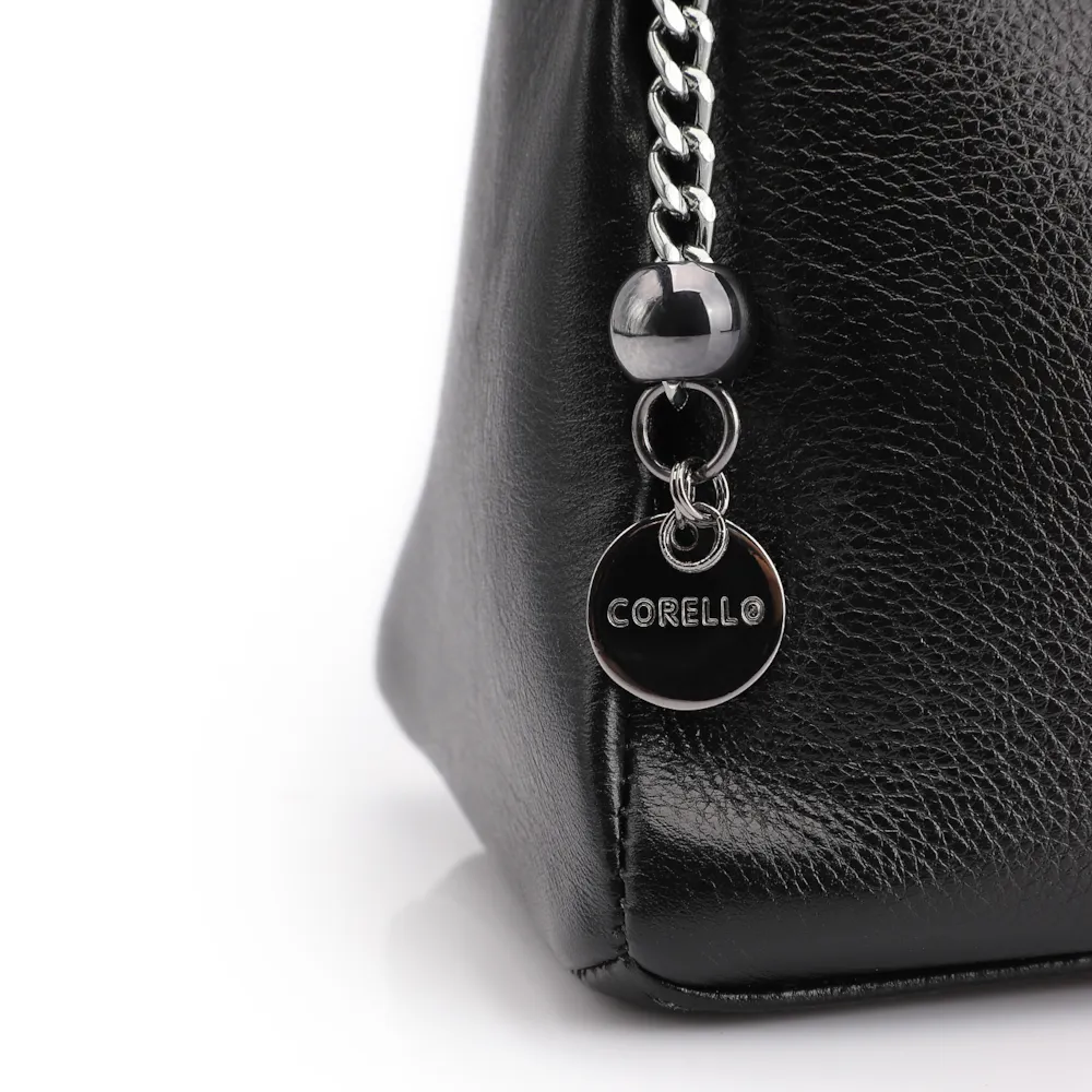 Bolsa Transversal Couro Preto - imagem 8