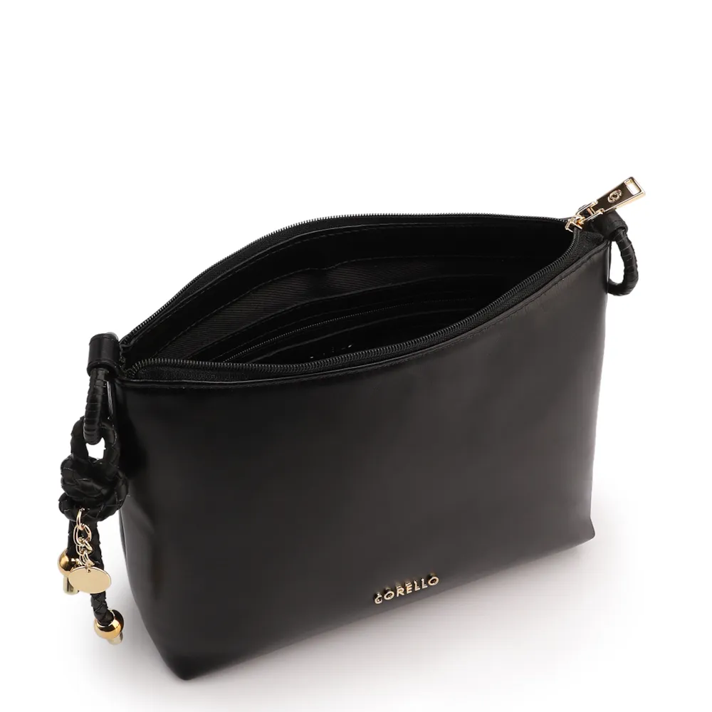  Bolsa Transversal Couro Preto - imagem 4