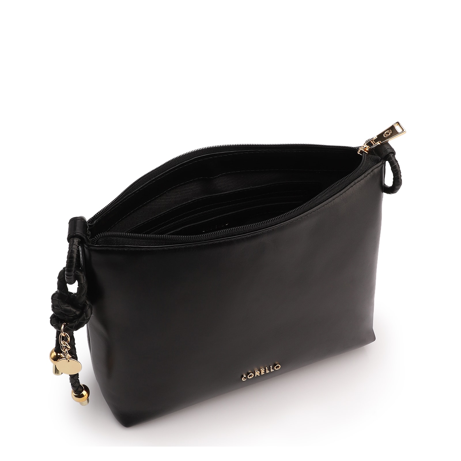 Bolsa Transversal Couro Preto