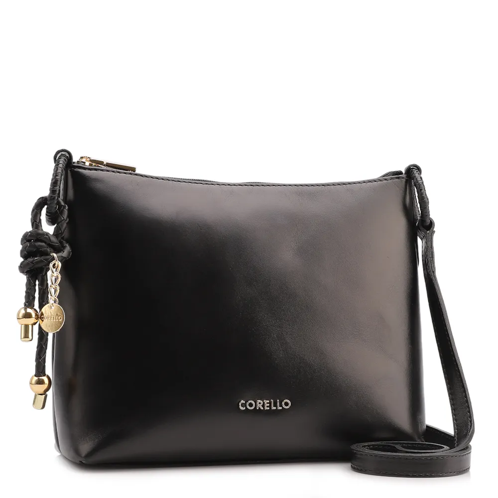 Bolsa Transversal Couro Preto - imagem 2