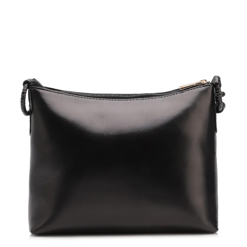  Bolsa Transversal Couro Preto - imagem 3