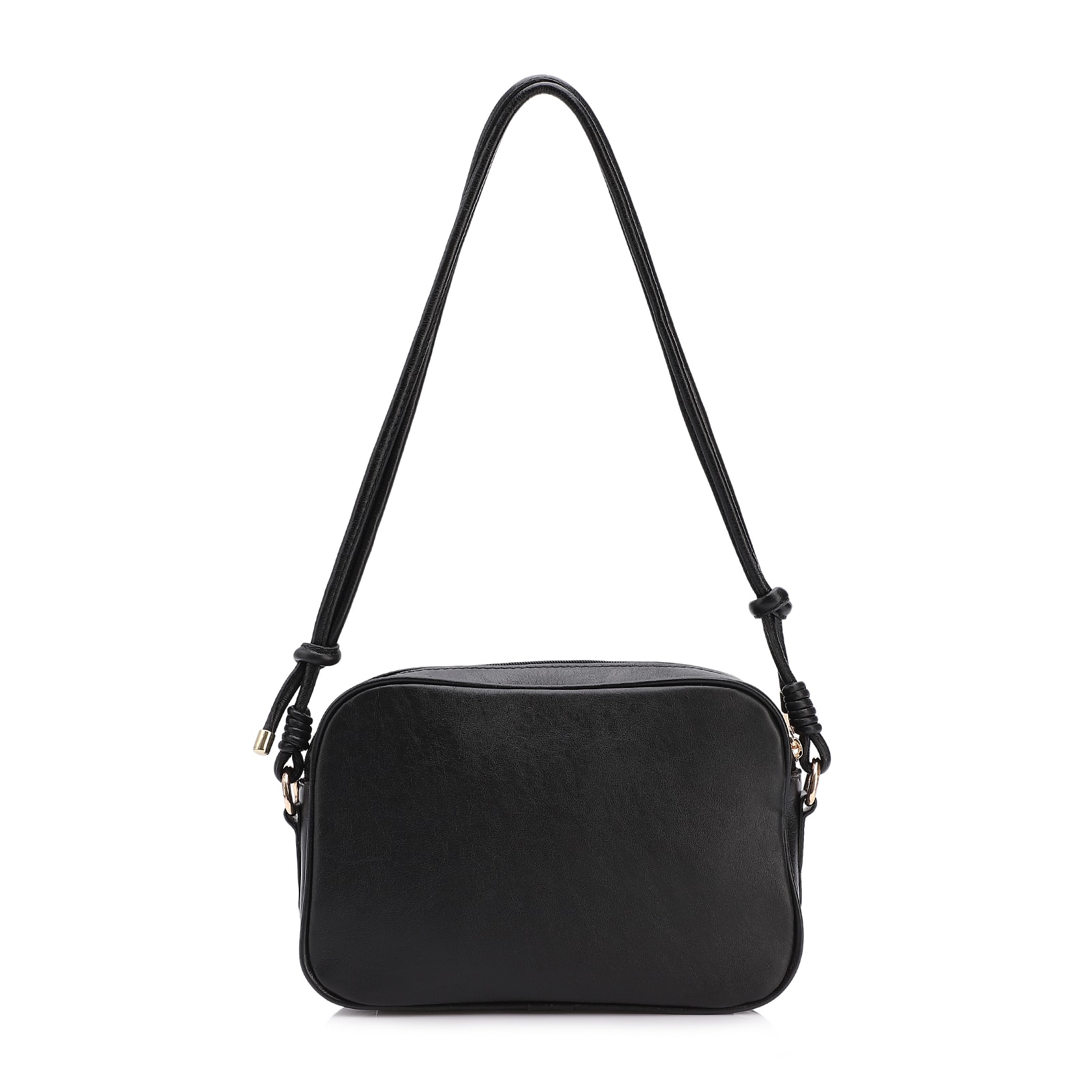 Bolsa Transversal Couro Preto