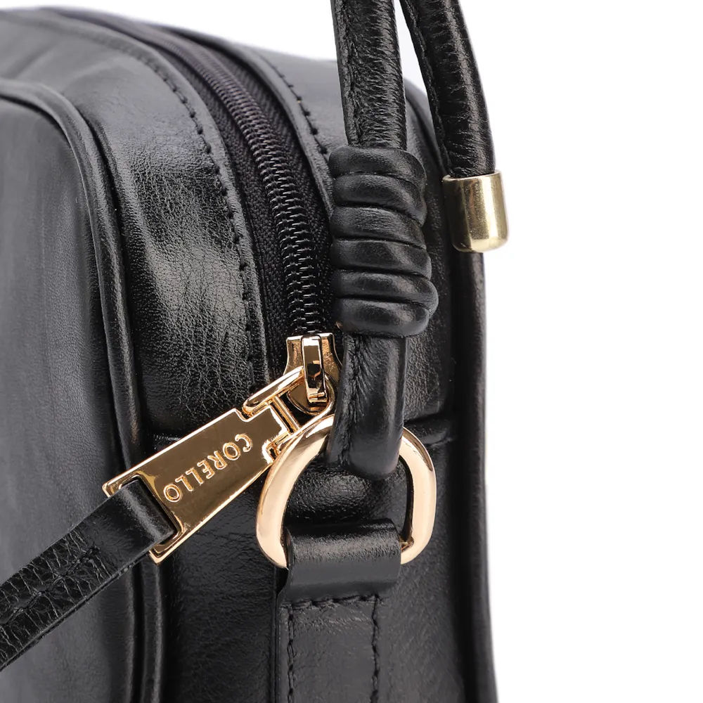 Bolsa Transversal Couro Preto - imagem 5