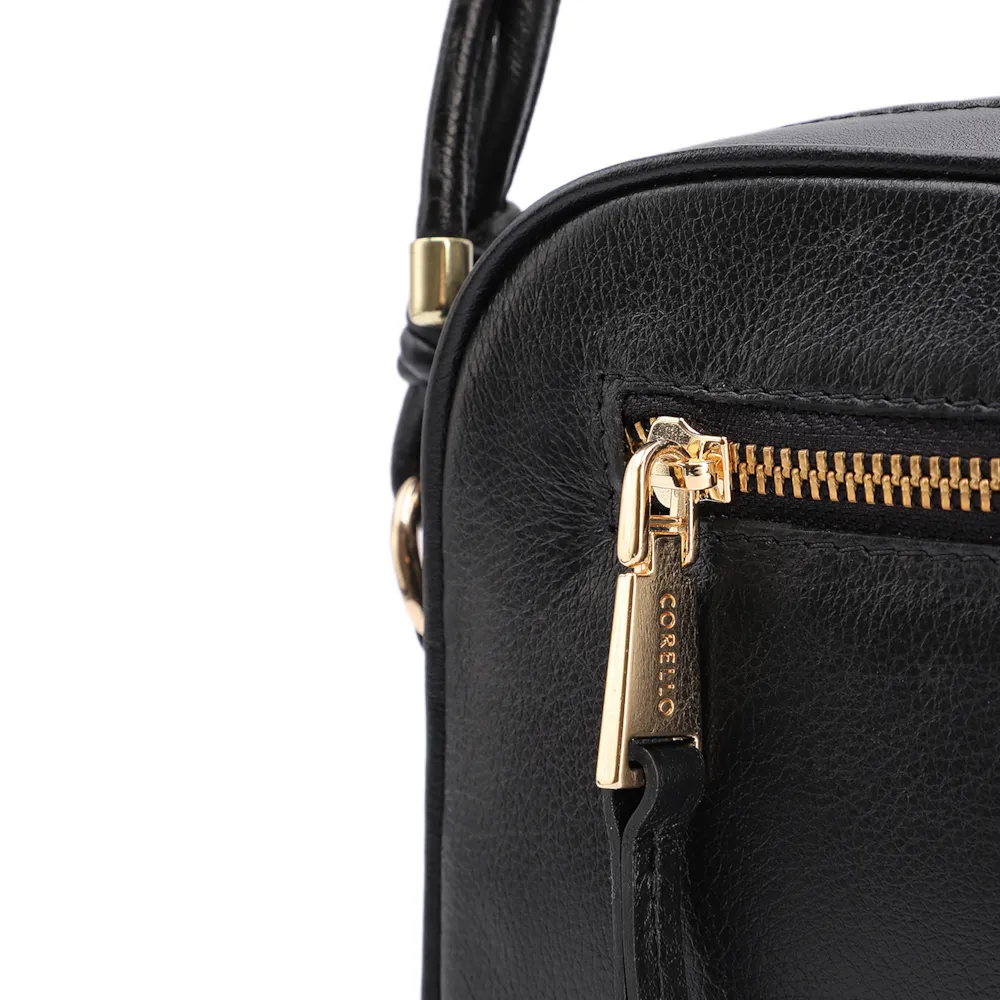 Bolsa Transversal Couro Preto - imagem 7