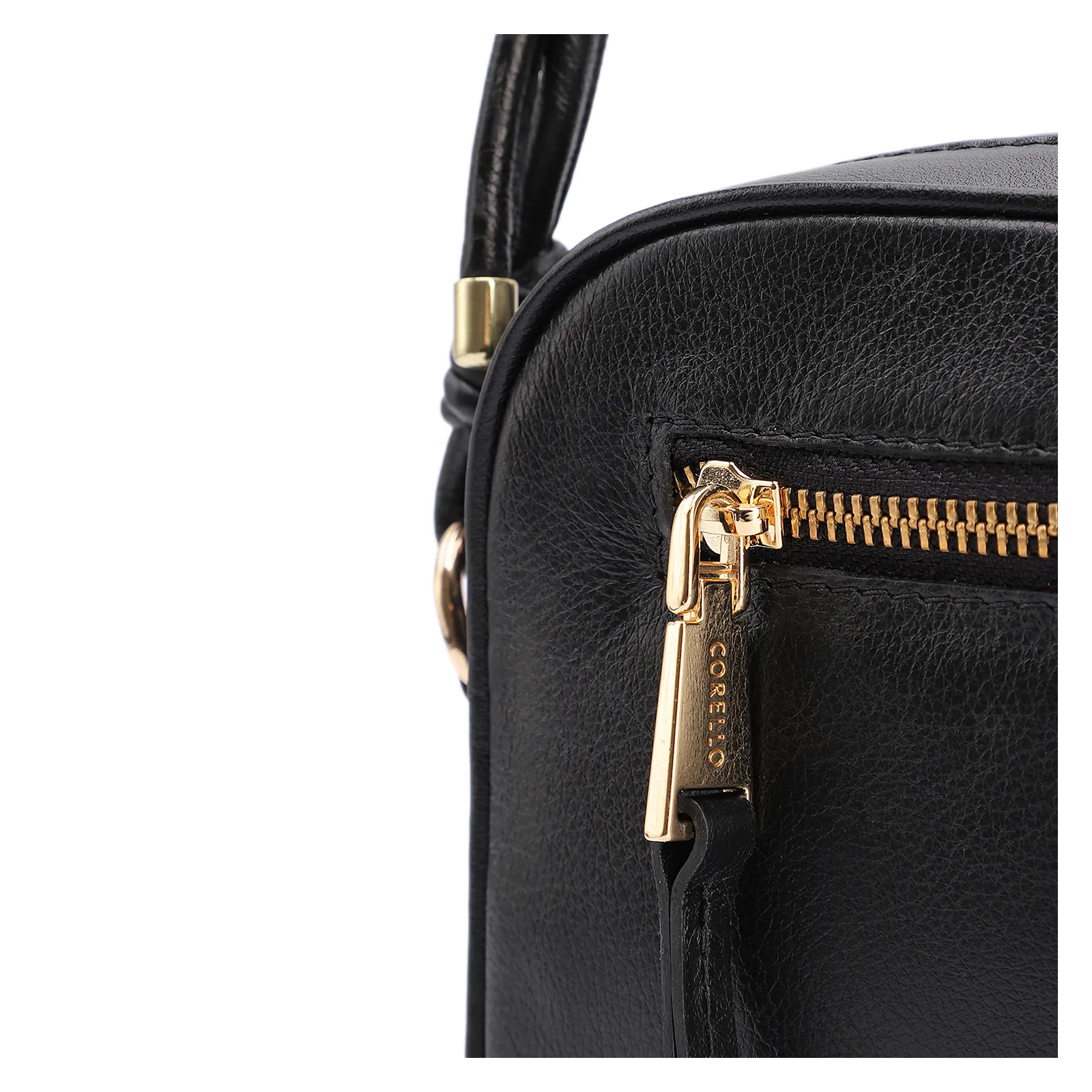 Bolsa Transversal Couro Preto