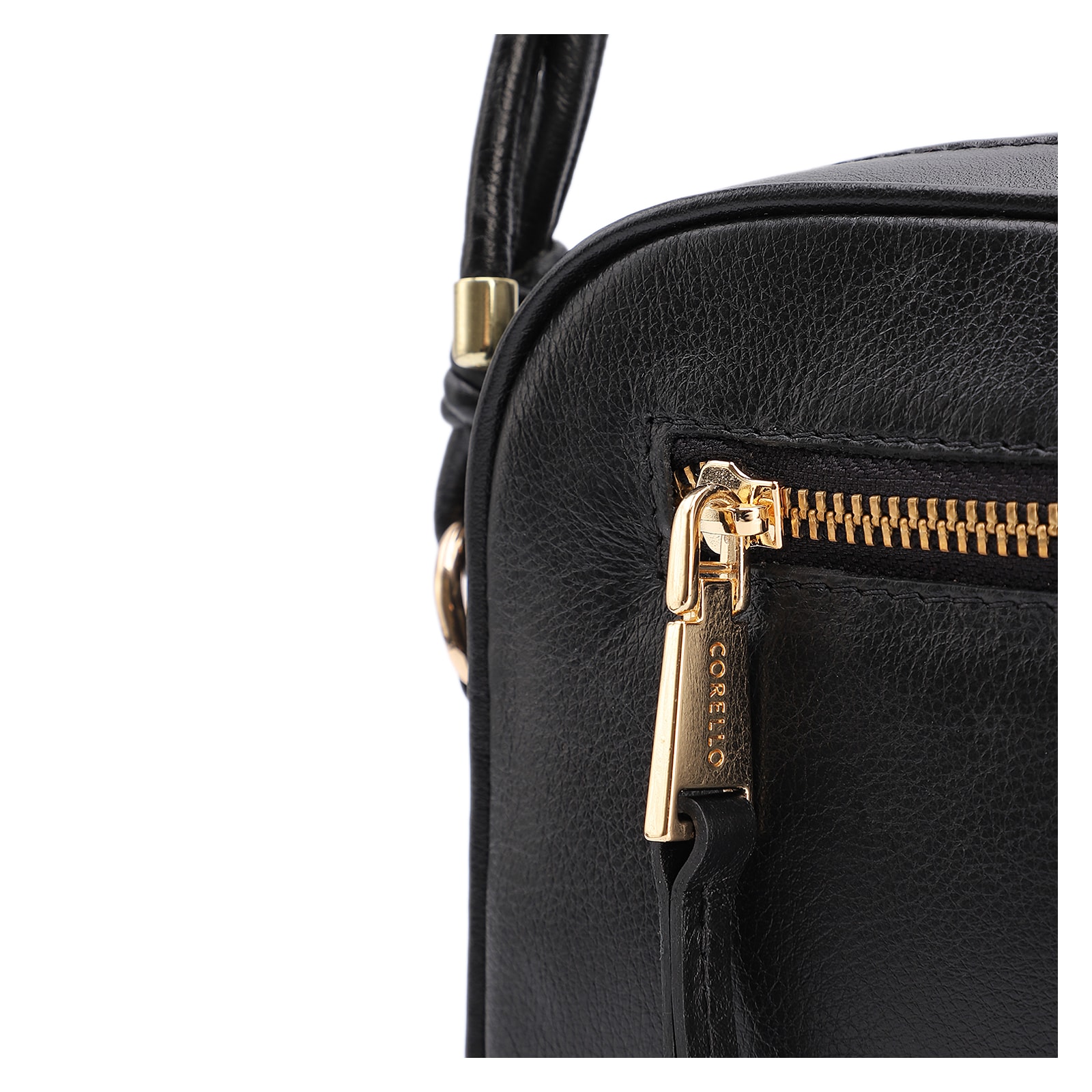 Bolsa Transversal Couro Preto