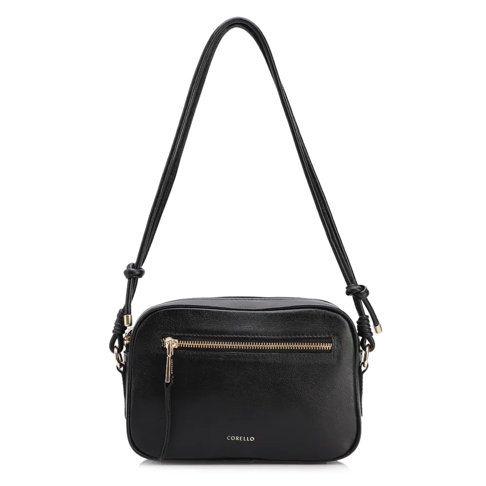 Bolsa Transversal Couro Preto
