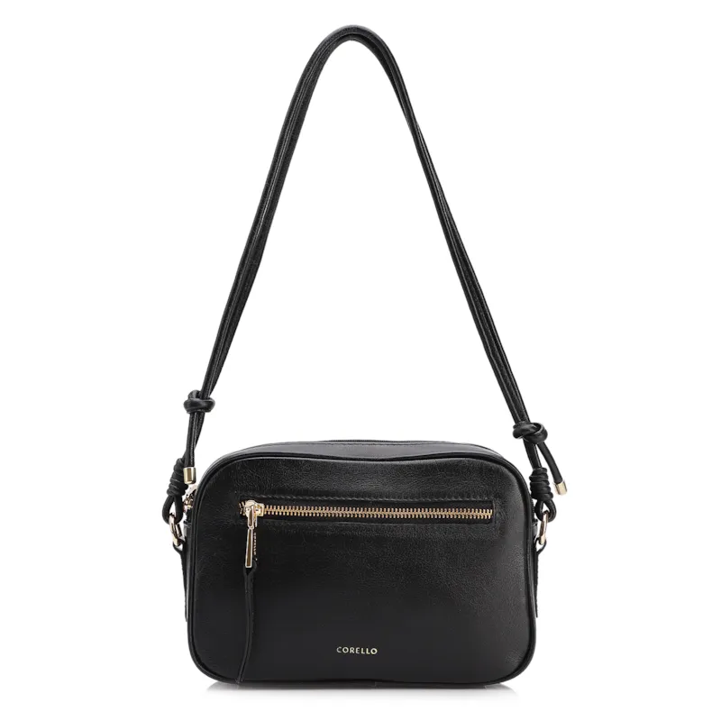 Bolsa Transversal Couro Preto