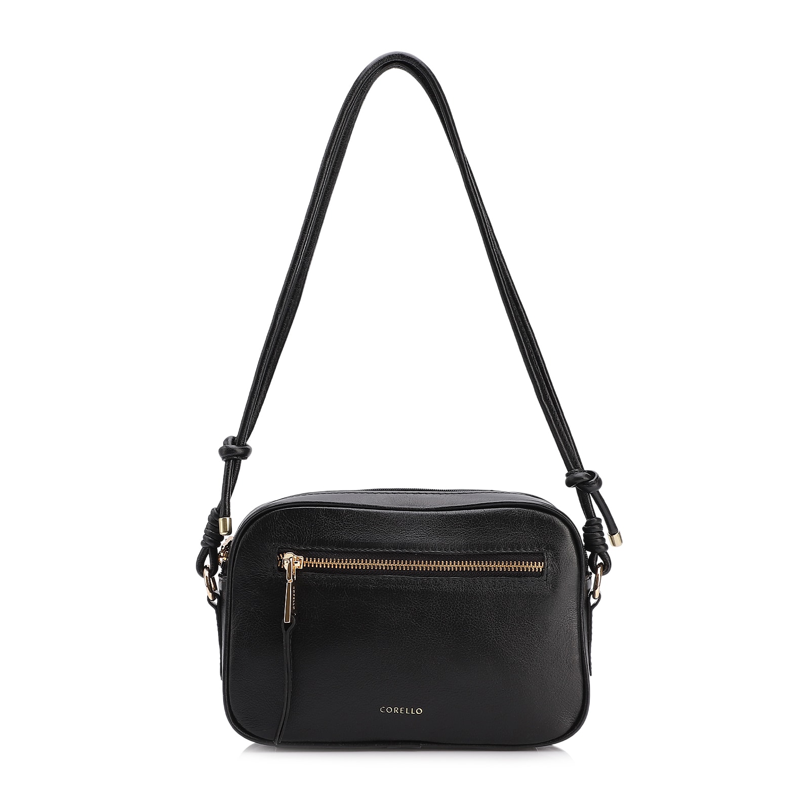 Bolsa Transversal Couro Preto