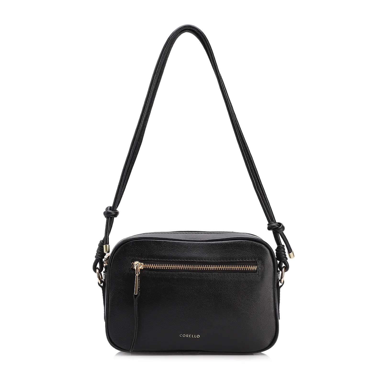 Bolsa Transversal Couro Preto