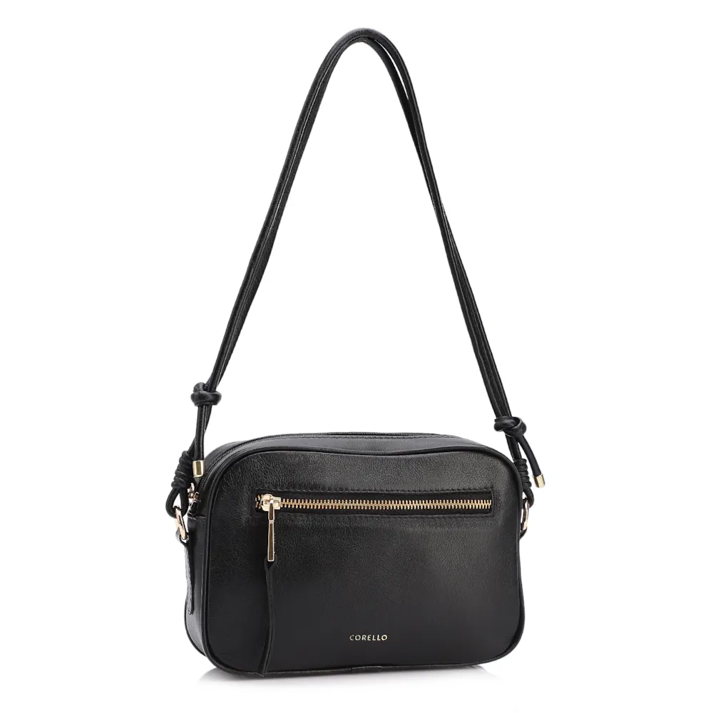Bolsa Transversal Couro Preto - imagem 2
