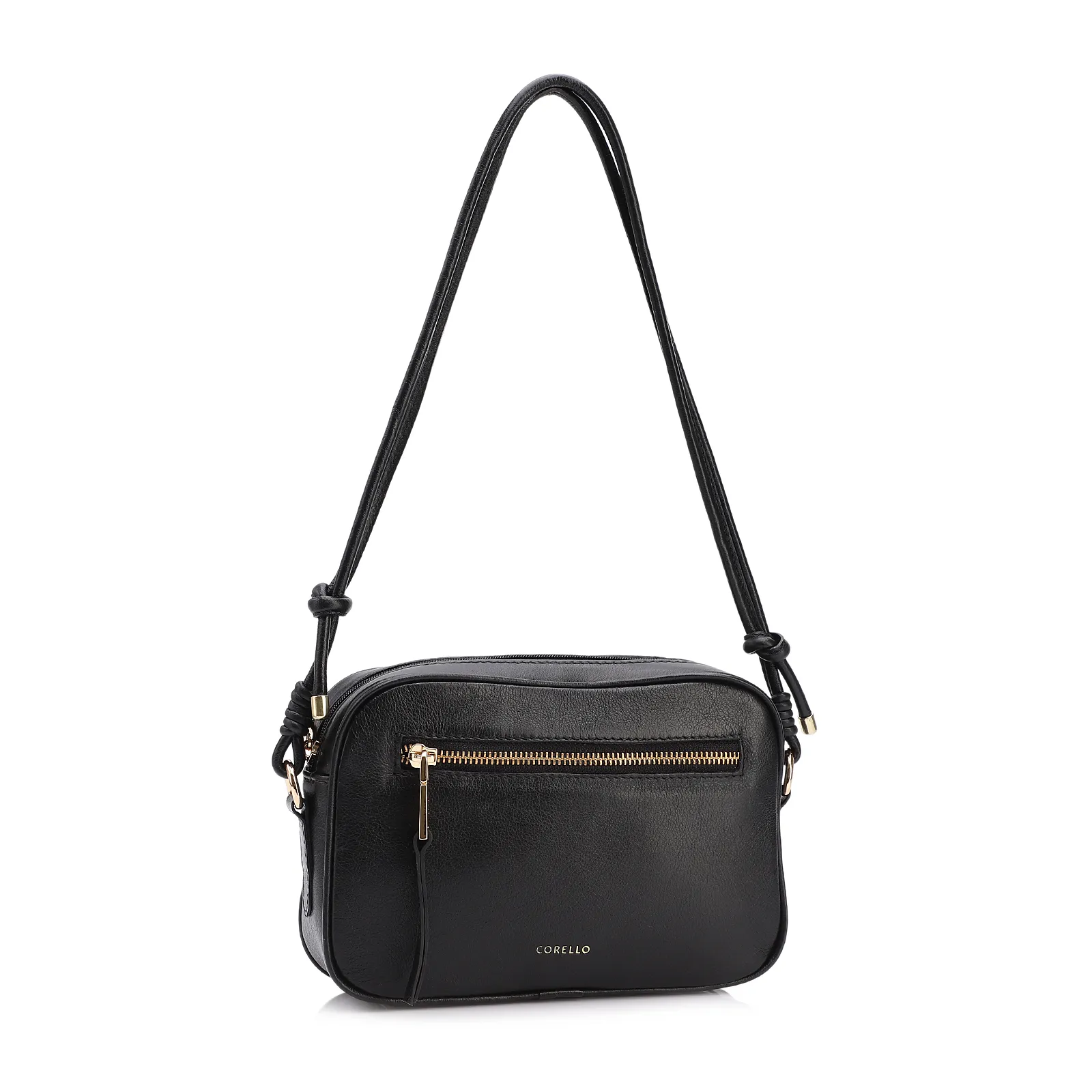 Bolsa Transversal Couro Preto