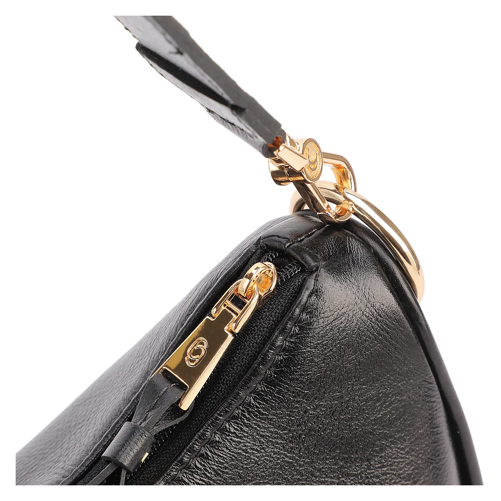 Bolsa Transversal Couro Preto