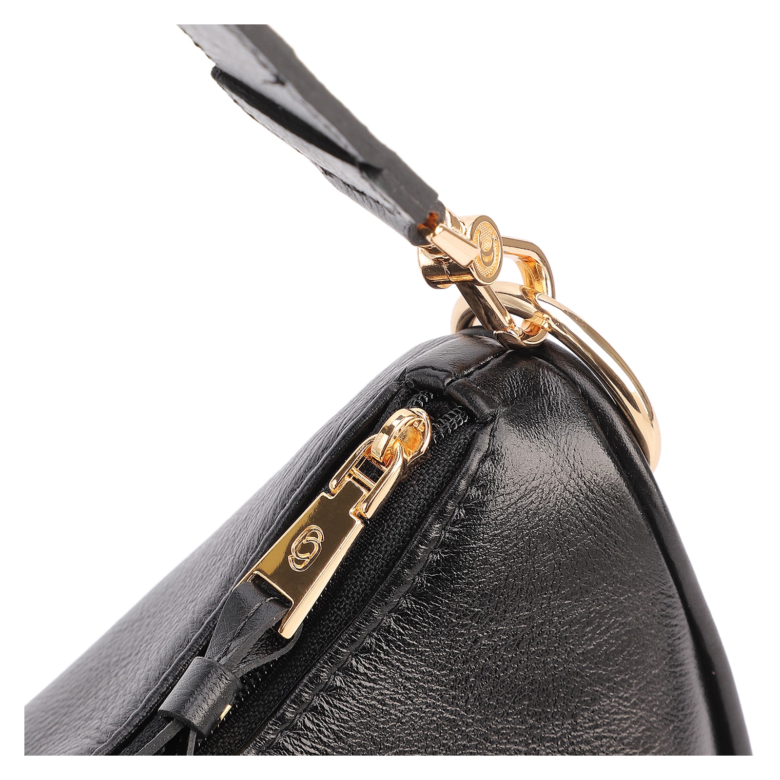Bolsa Transversal Couro Preto