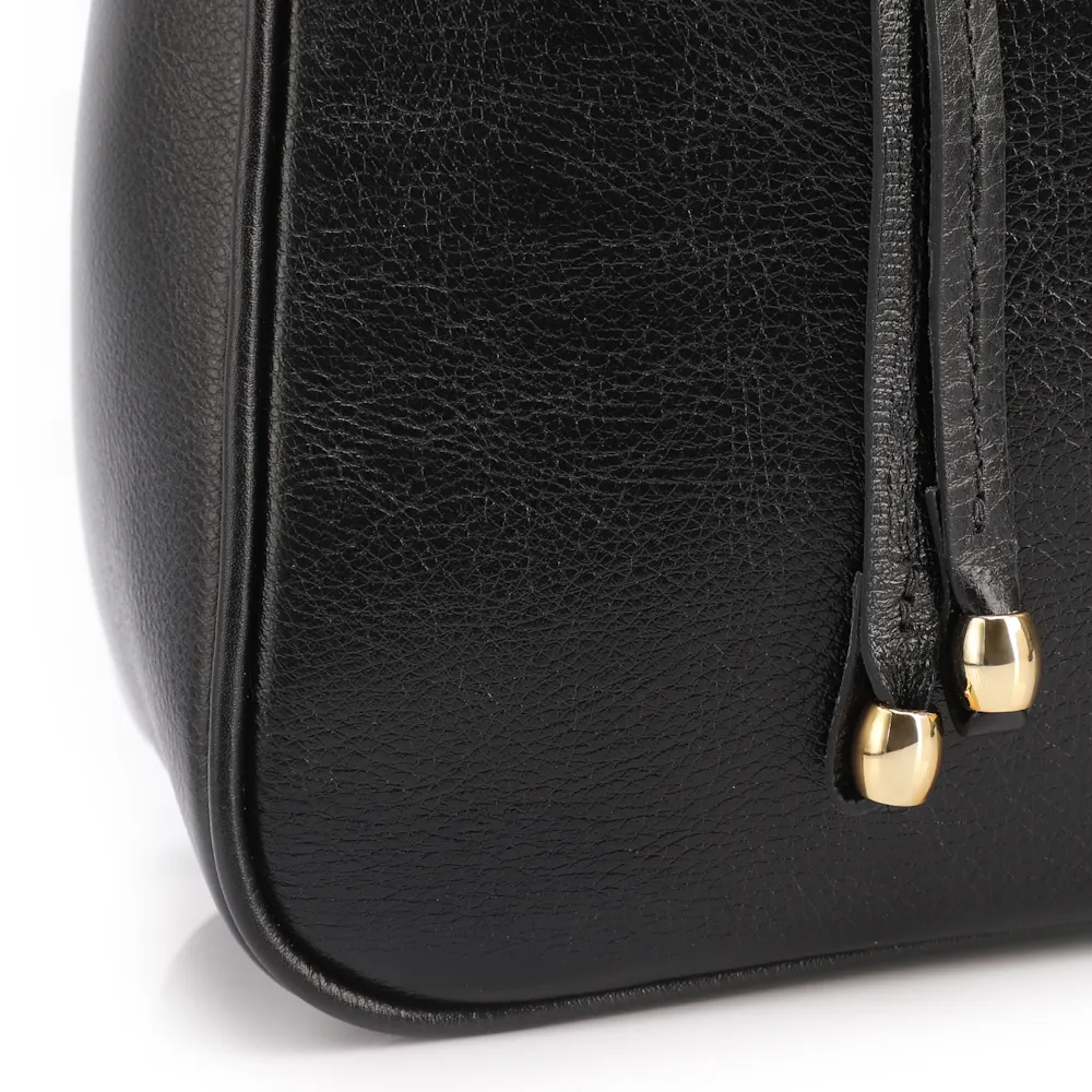 Bolsa Transversal Couro Preto - imagem 7