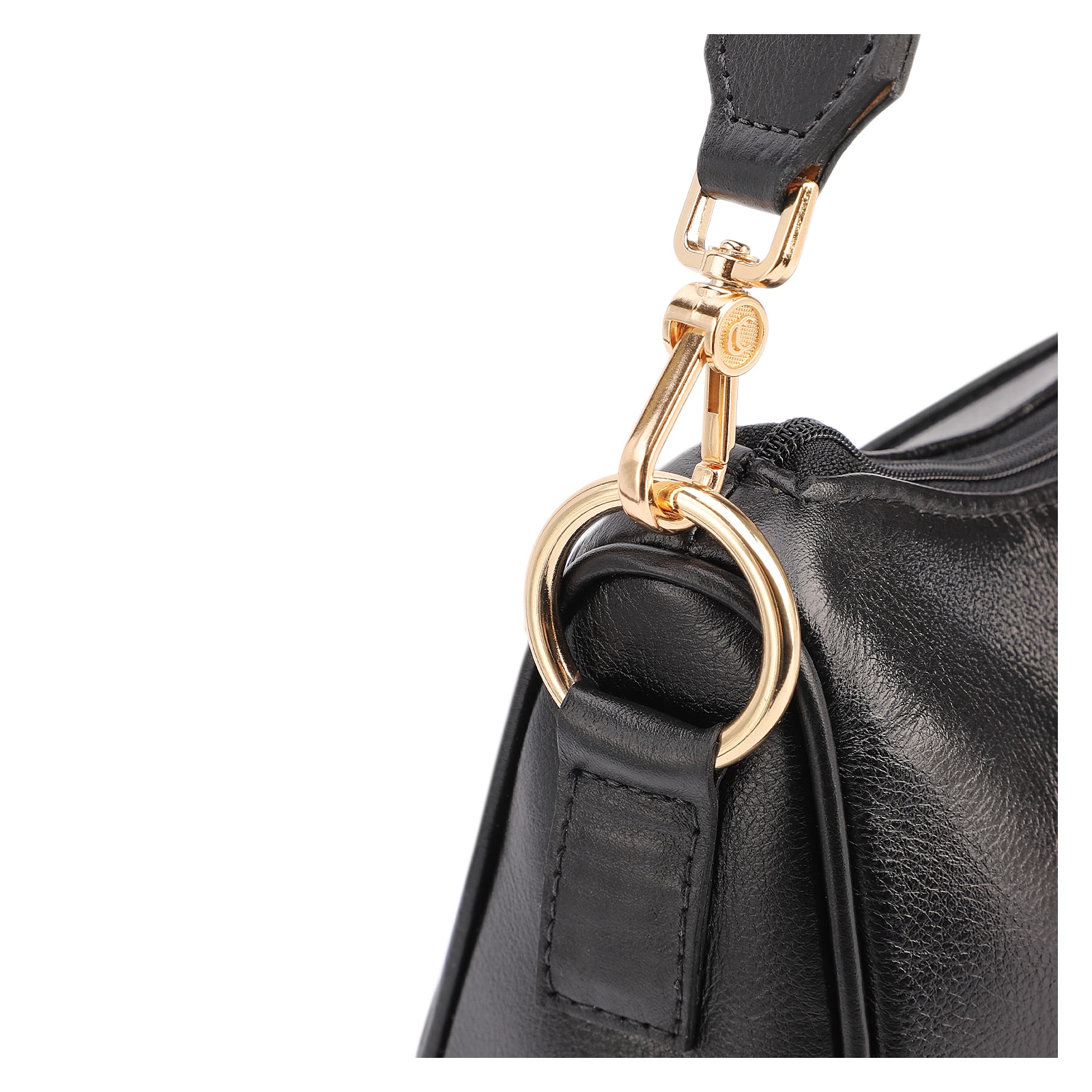 Bolsa Transversal Couro Preto