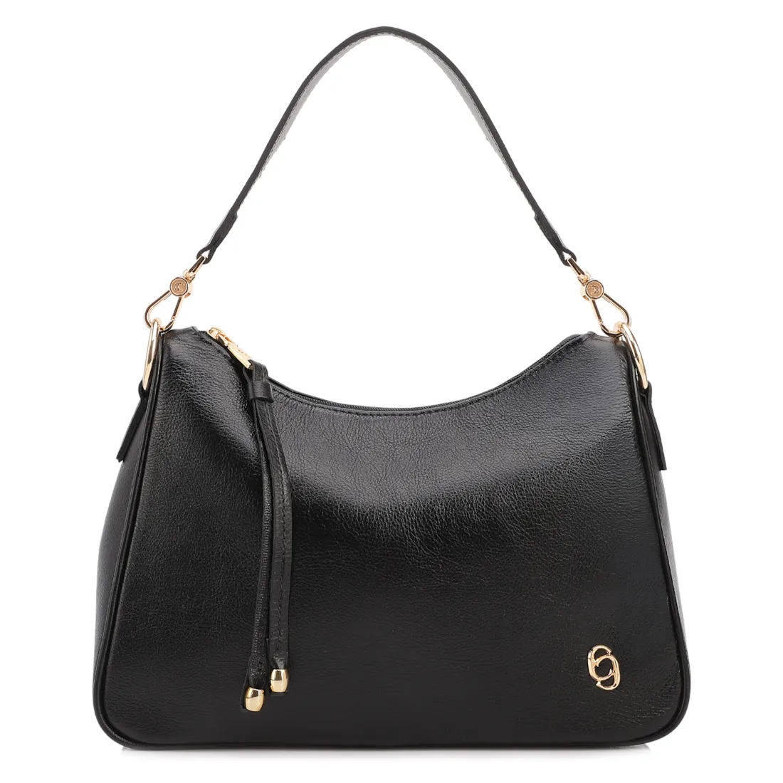 Bolsa Transversal Couro Preto