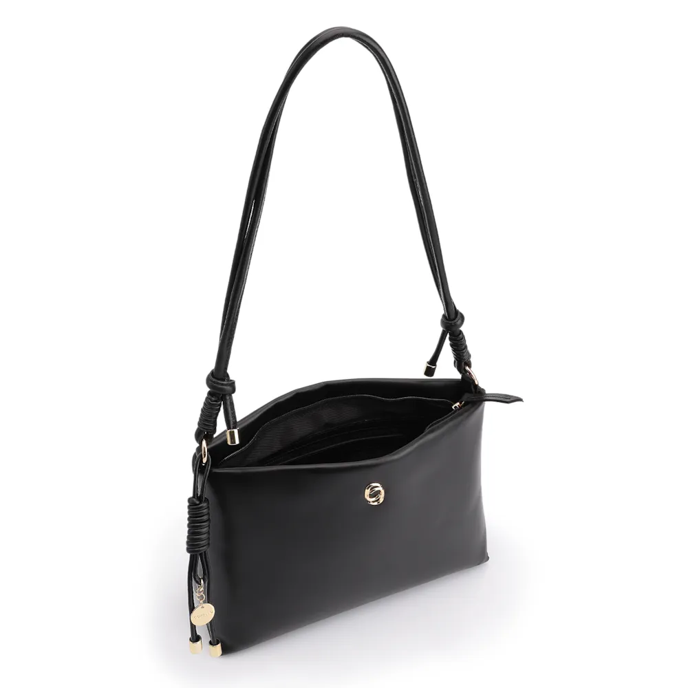 Bolsa Transversal Couro Preto - imagem 4