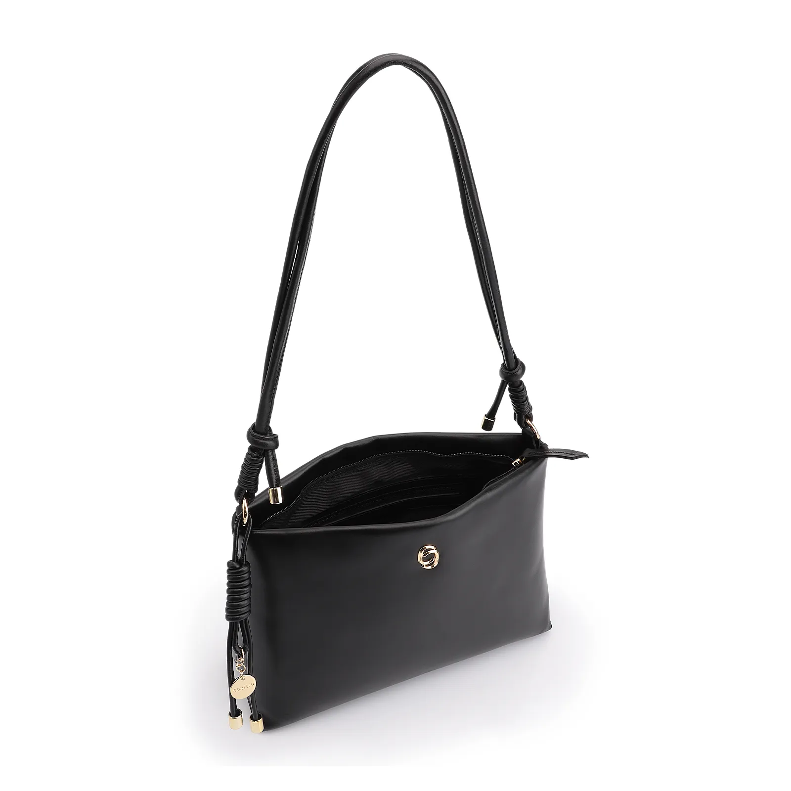 Bolsa Transversal Couro Preto