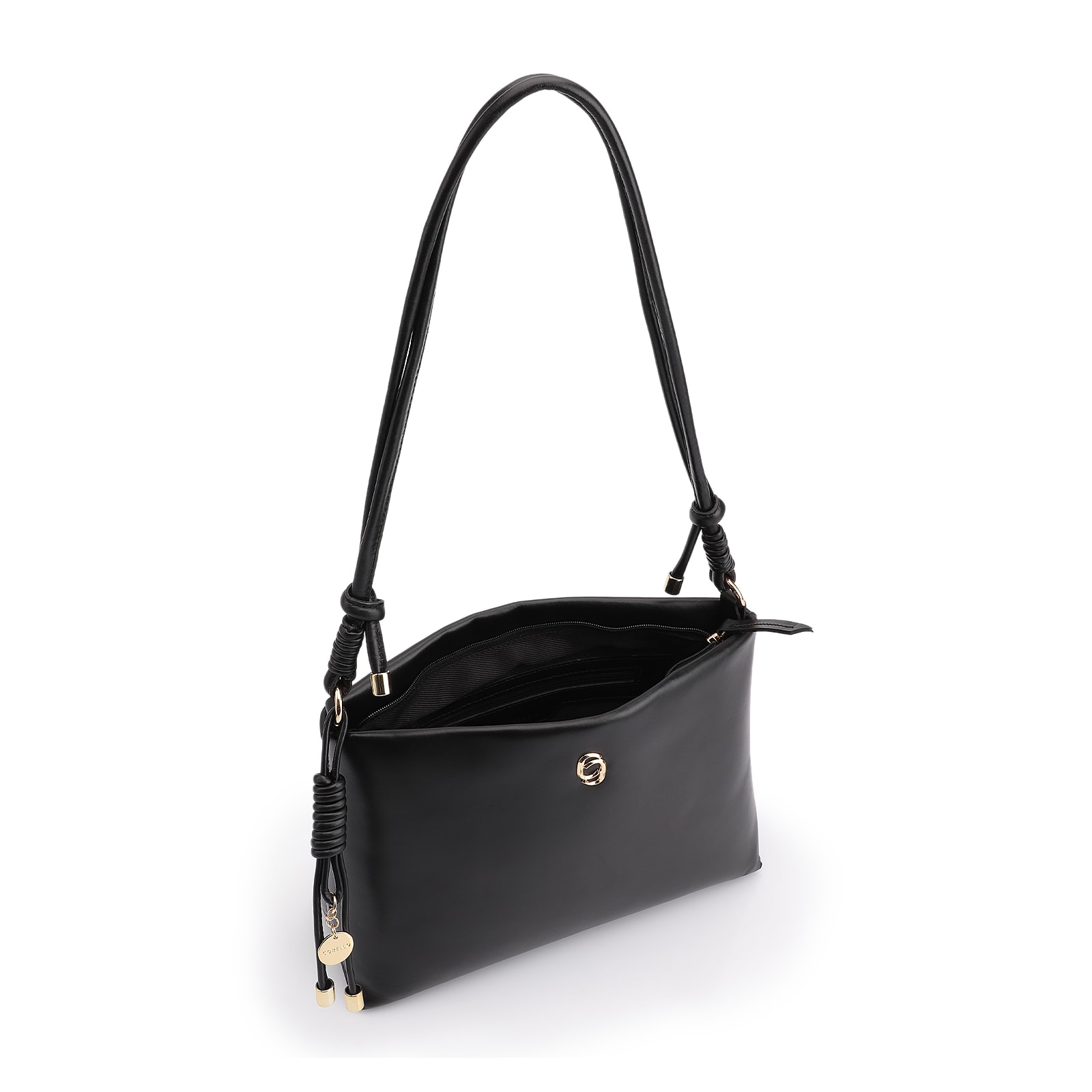 Bolsa Transversal Couro Preto