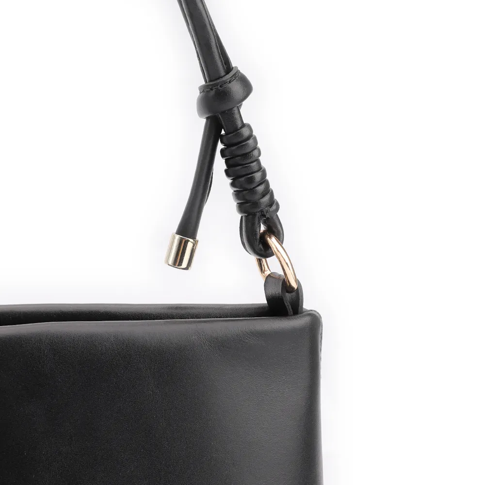 Bolsa Transversal Couro Preto - imagem 5