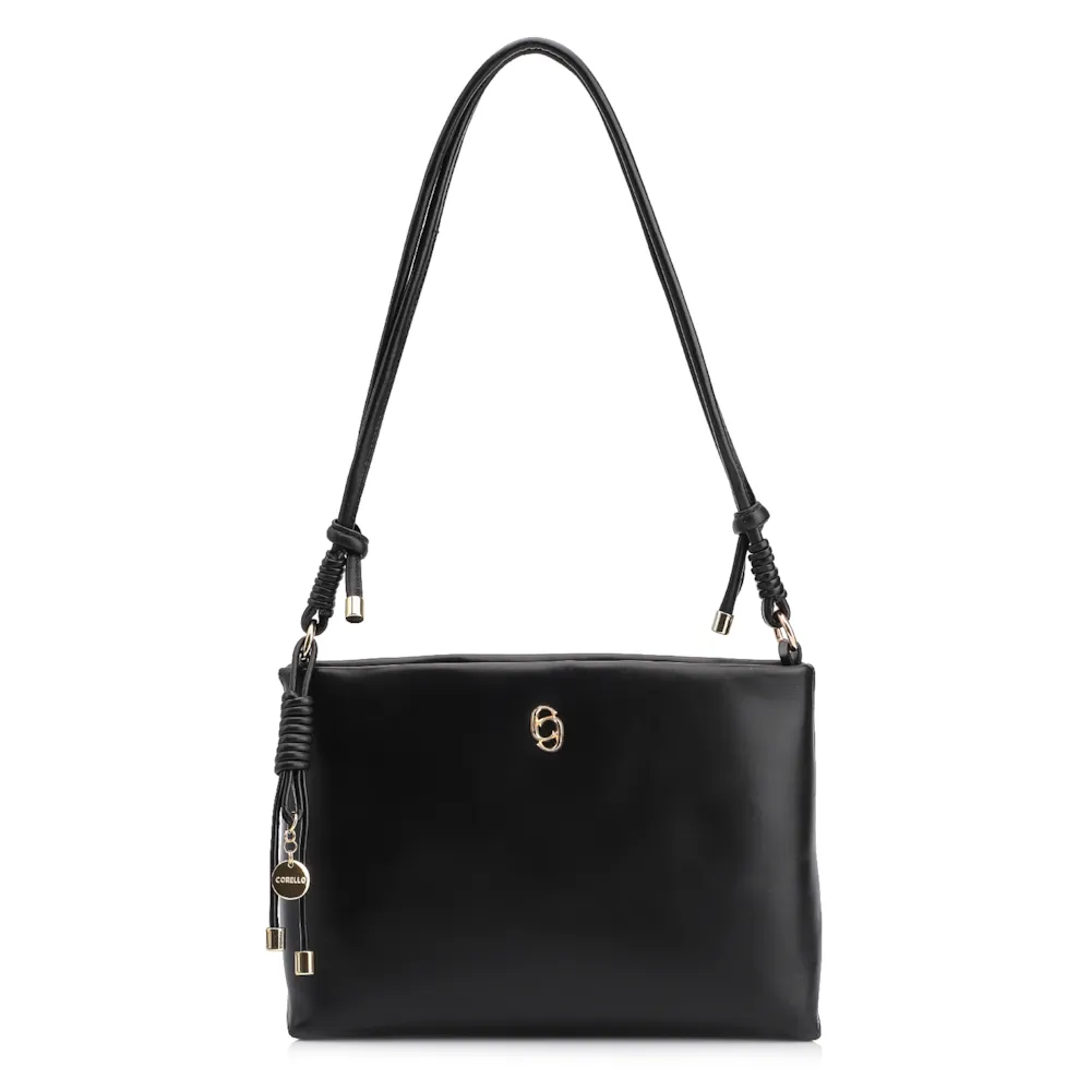 Bolsa Transversal Couro Preto