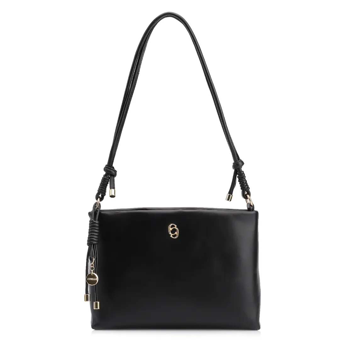 Bolsa Transversal Couro Preto