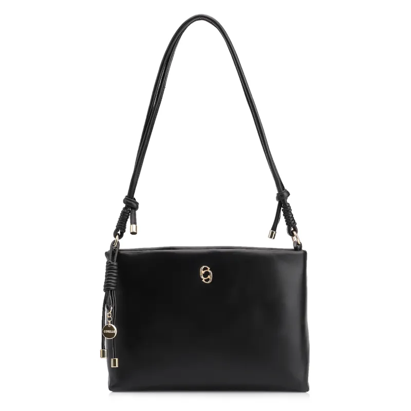 Bolsa Transversal Couro Preto