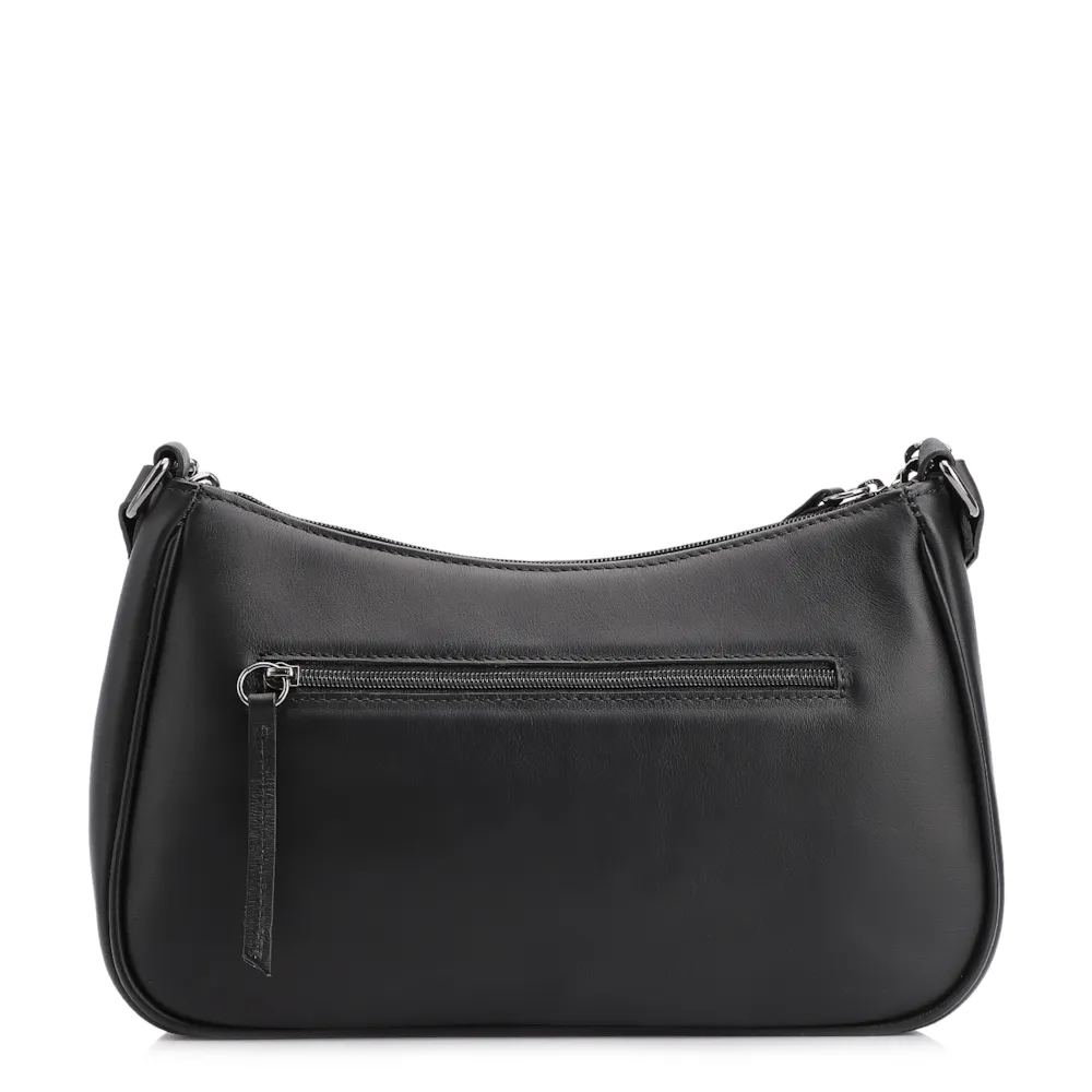 Bolsa Transversal Couro Preto - imagem 4