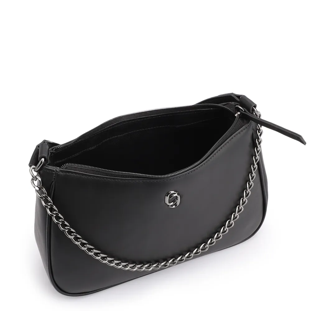 Bolsa Transversal Couro Preto - imagem 5