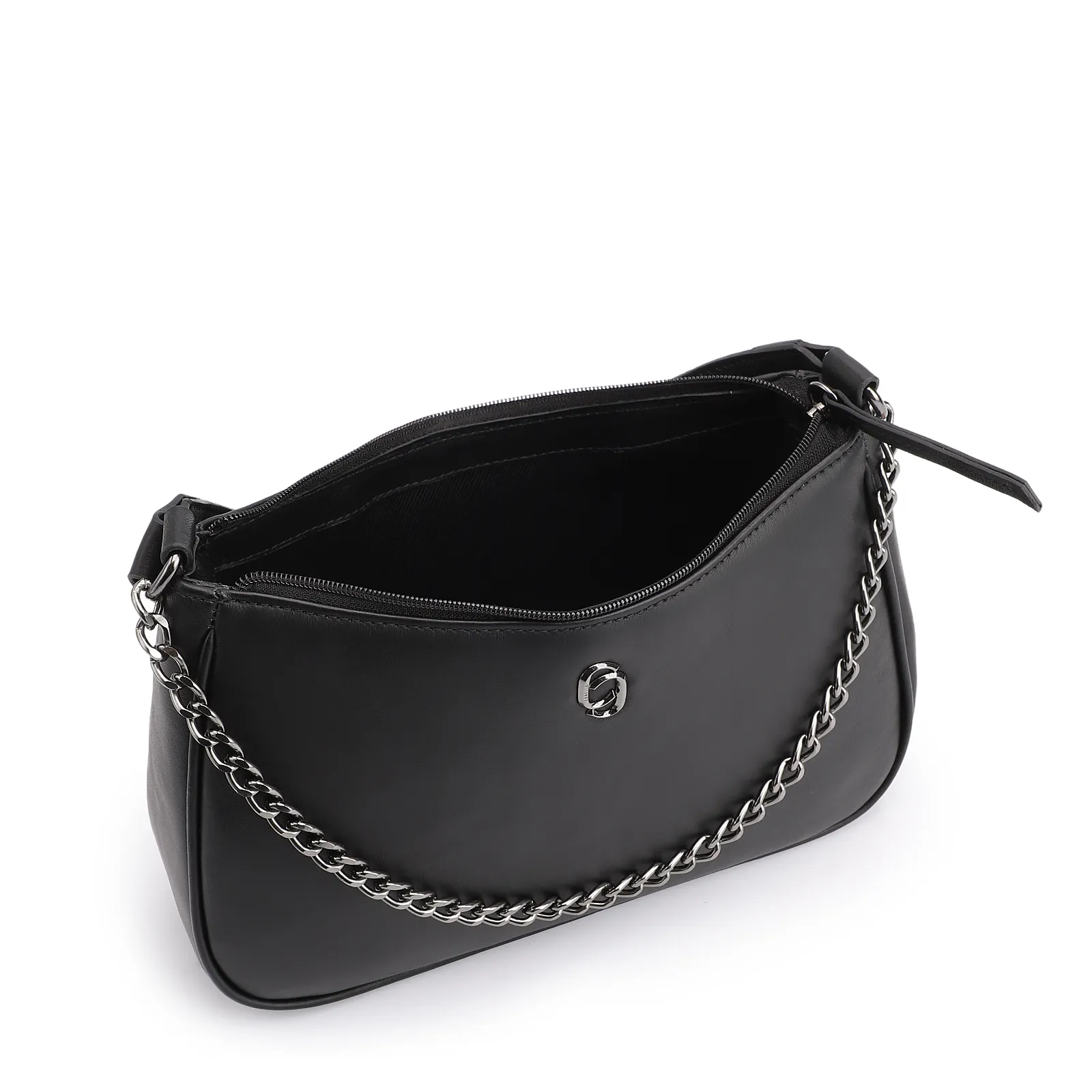 Bolsa Transversal Couro Preto