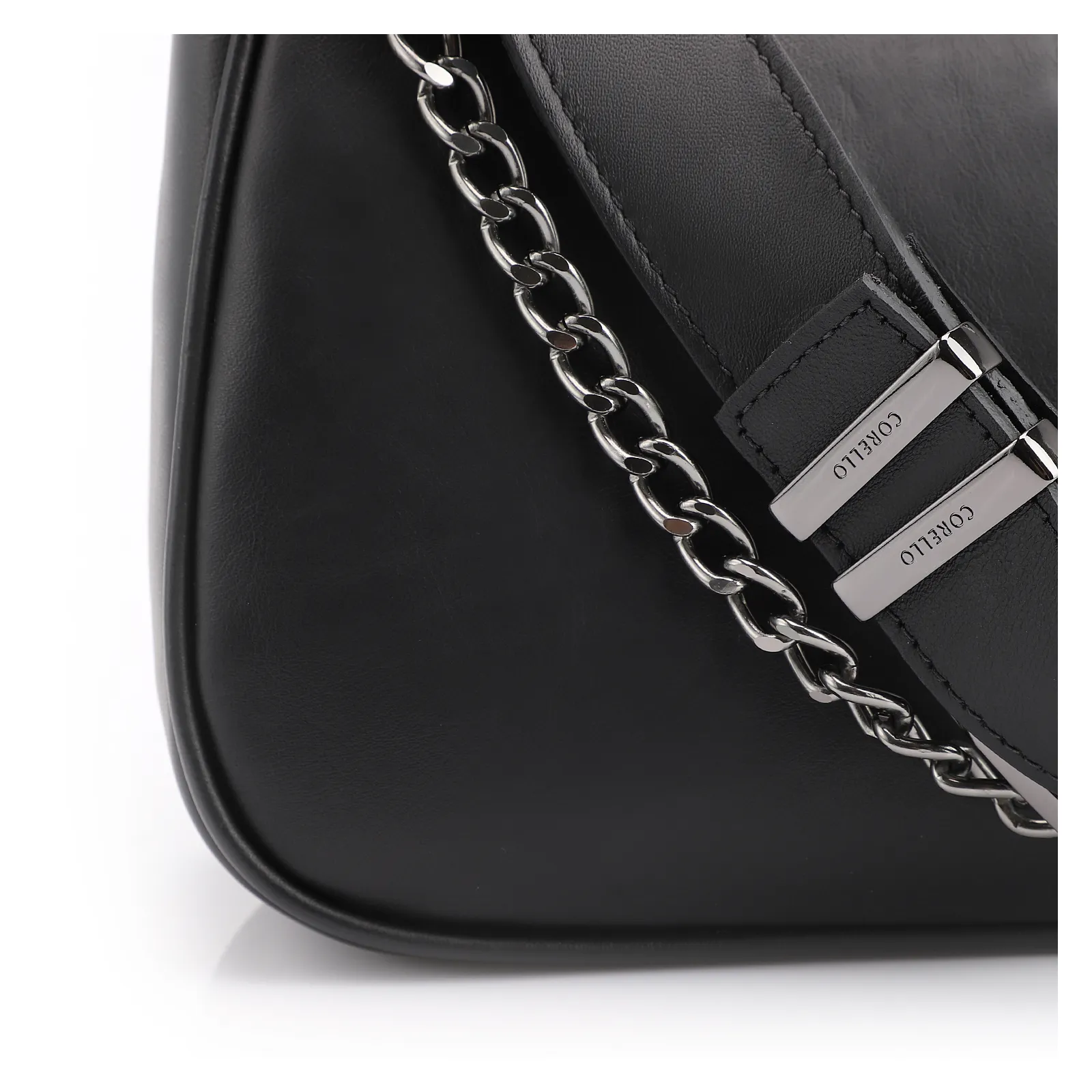 Bolsa Transversal Couro Preto