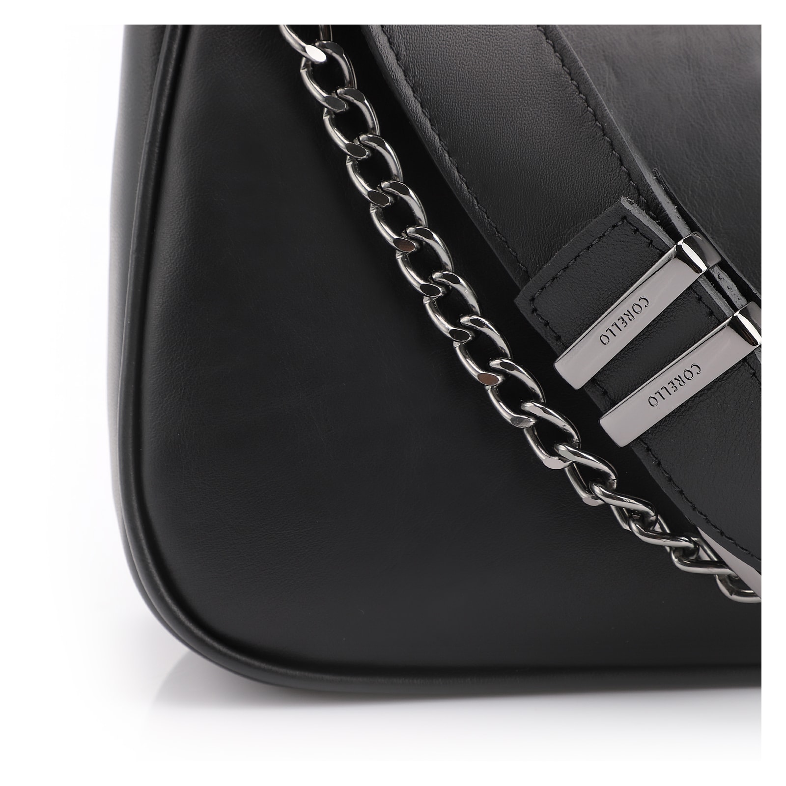 Bolsa Transversal Couro Preto