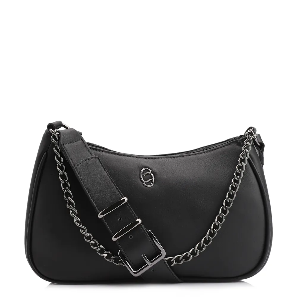 Bolsa Transversal Couro Preto