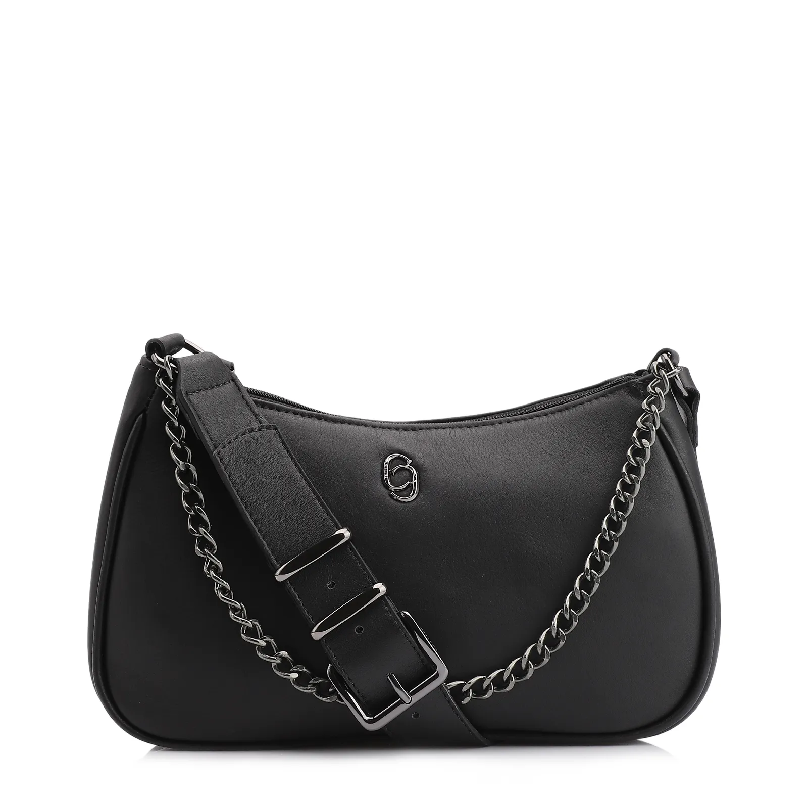 Bolsa Transversal Couro Preto
