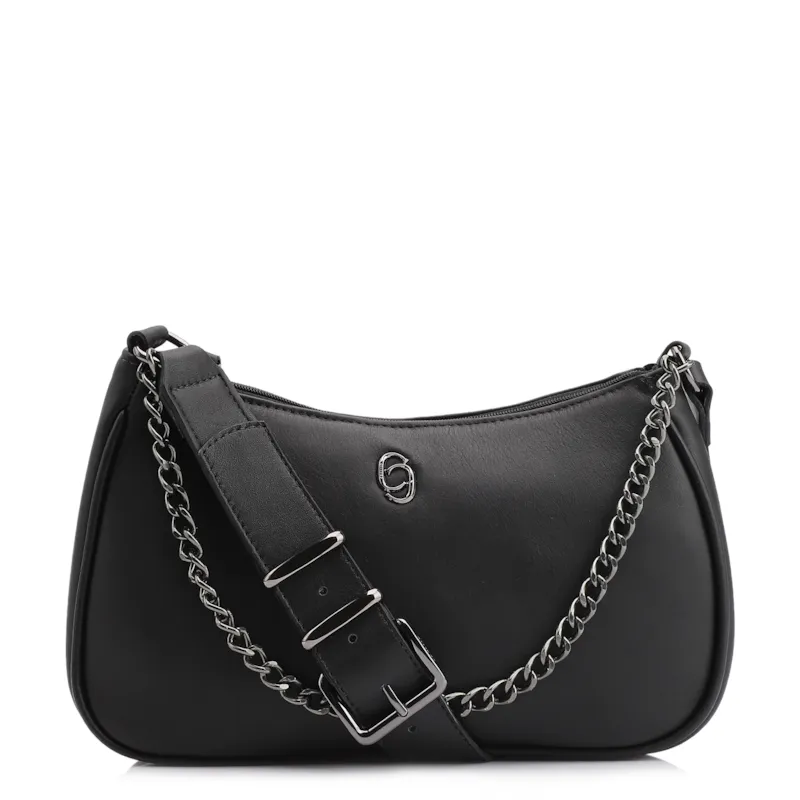Bolsa Transversal Couro Preto