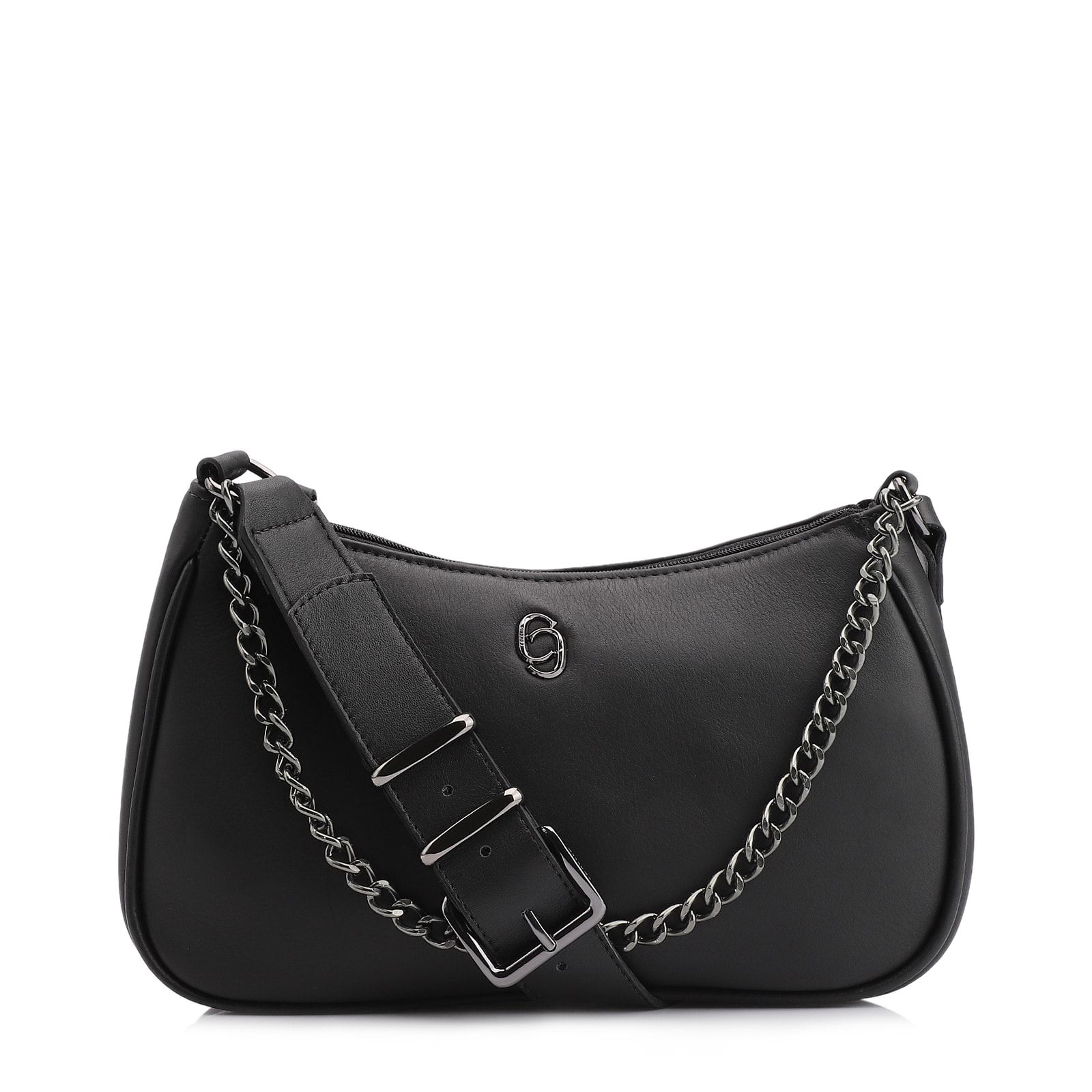 Bolsa Transversal Couro Preto